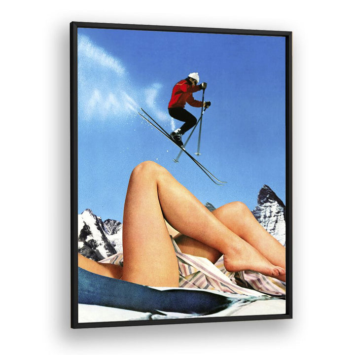 The Big Jump Surreal Paintings Surreal Art Prints in Black Plain Frame