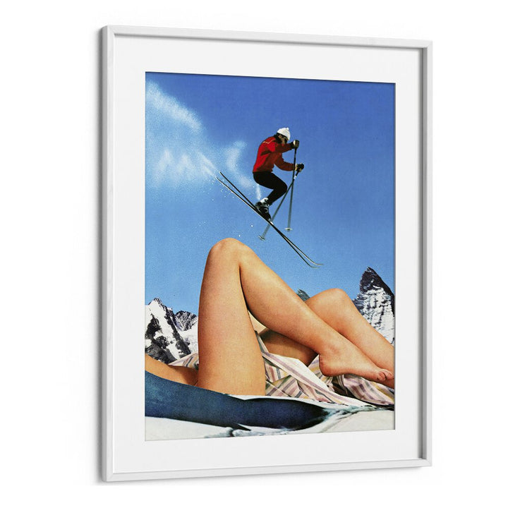The Big Jump Surreal Paintings Surreal Art Prints in White Frame With Mount