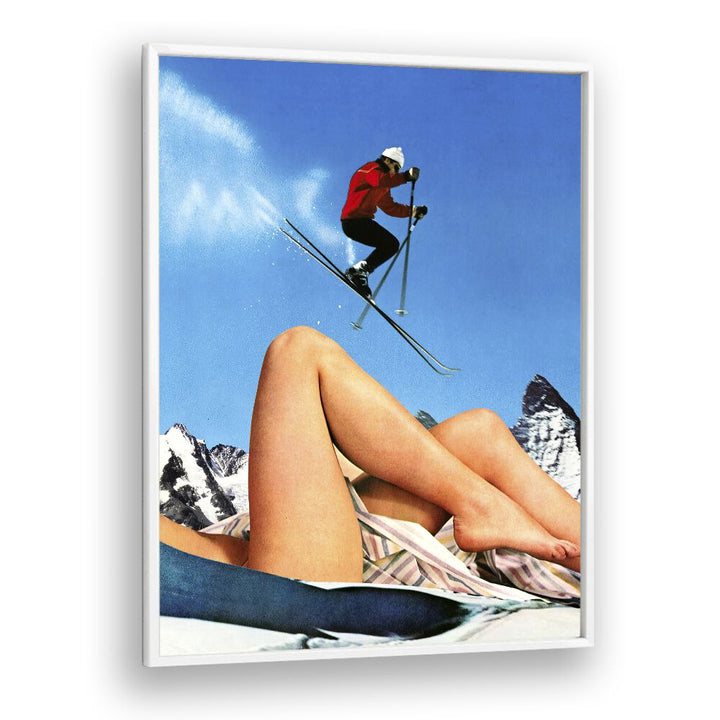 The Big Jump Surreal Paintings Surreal Art Prints in White Plain Frame