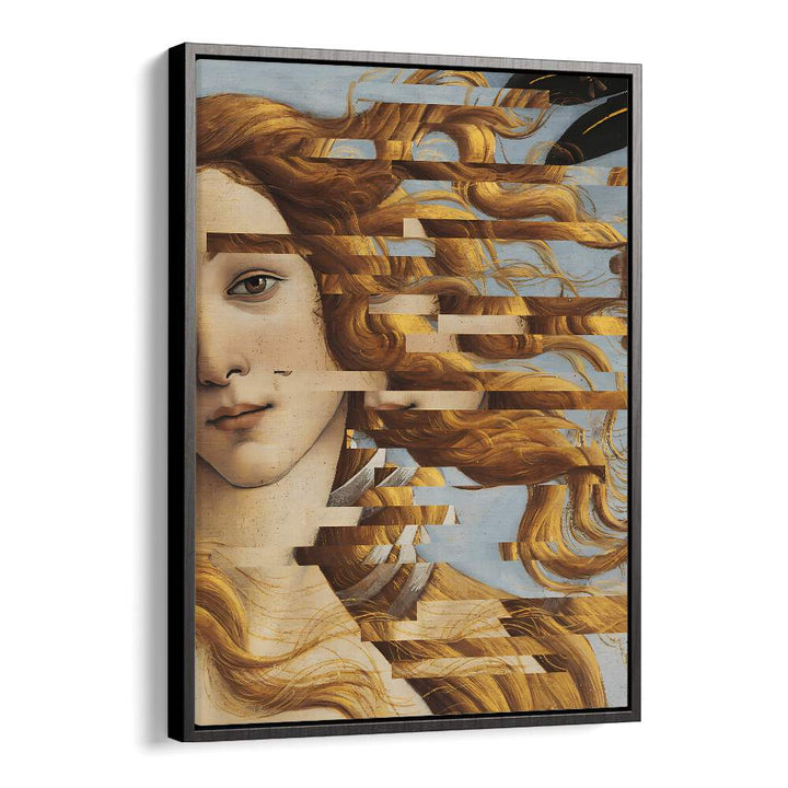 The Birth of Venus Altered Art by the Art Concept Altered Art Prints in Black Floater Frame