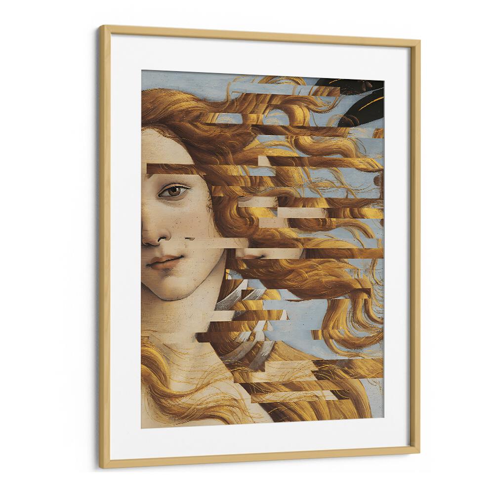 The Birth of Venus Altered Art by the Art Concept Altered Art Prints in Oak Wood Frame With Mount