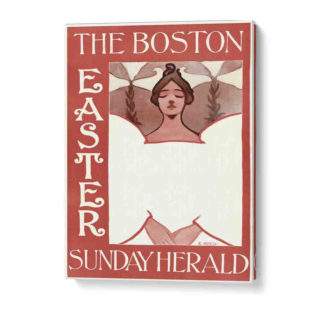 The Boston Easter Sunday Herald 1890-1900 By Ethel Reed Vintage Paintings in Gallery Wrap