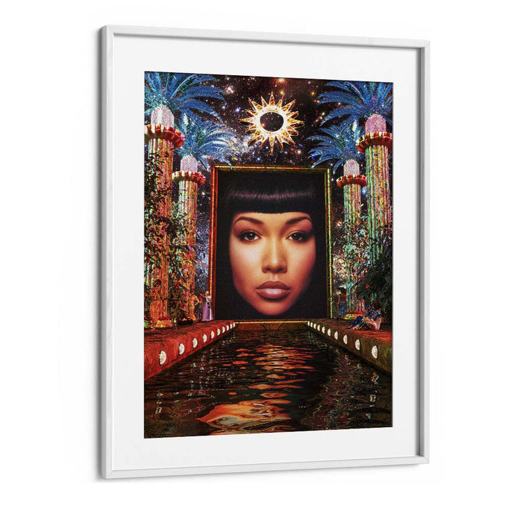 The Broadcast By Cosmo Zach Surreal Art Prints in White Frame With Mount