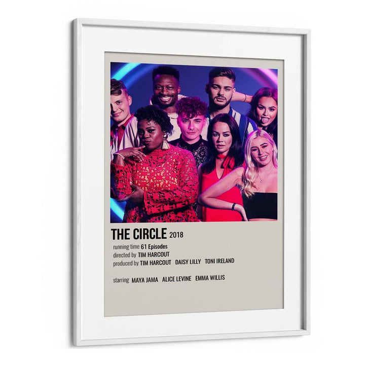 The Circle 2018 Movie Posters in White Frame With Mount