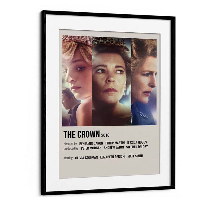 The Crown 2016 I Movie Posters in Black Frame With Mount