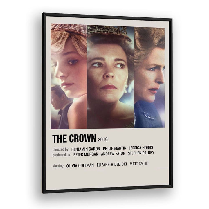 The Crown 2016 I Movie Posters in Black Plain Frame