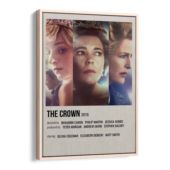 The Crown 2016 I Movie Posters in Oak Wood Floater Frame