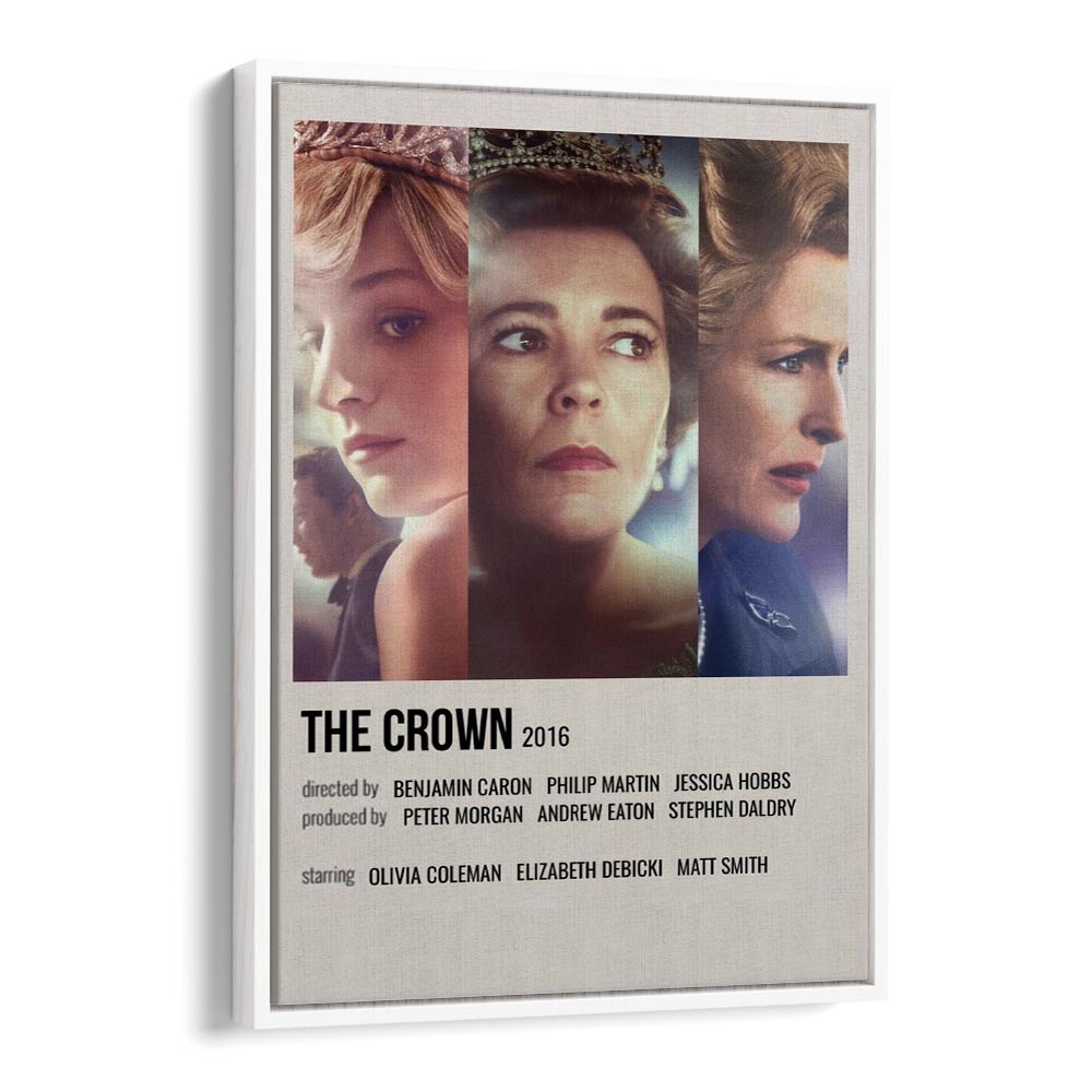 The Crown 2016 I Movie Posters in White Floater Frame