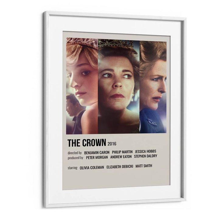 The Crown 2016 I Movie Posters in White Frame With Mount