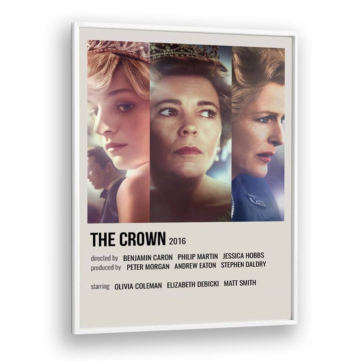 The Crown 2016 I Movie Posters in White Plain Frame