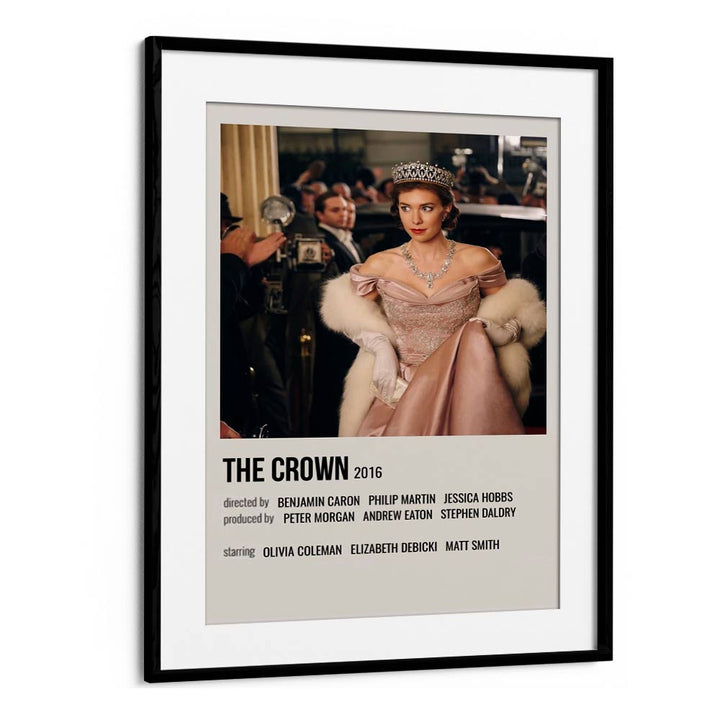 The Crown 2016 ii Movie Posters in Black Frame With Mount