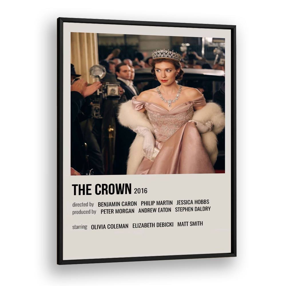 The Crown 2016 ii Movie Posters in Black Plain Frame