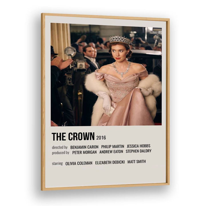 The Crown 2016 ii Movie Posters in Oak Wood Plain Frame