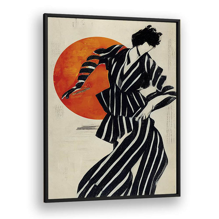 The Dancer by Treechild Women Illustration Paintings in Black Plain Frame