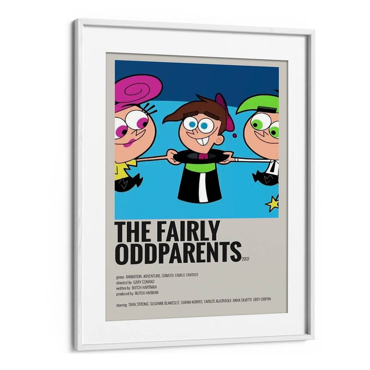 The Fairly Odd Parents 2001 Movie Posters in White Frame With Mount