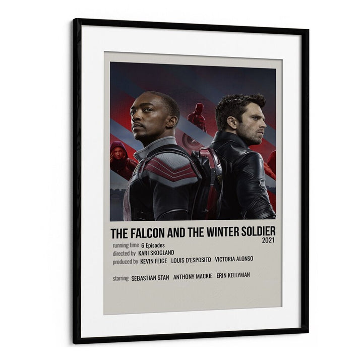 The Falcon And The Winter Soldier Movie Posters in Black Frame With Mount