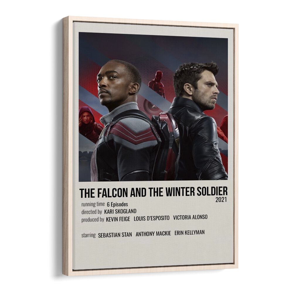 The Falcon And The Winter Soldier Movie Posters in Oak Wood Floater Frame