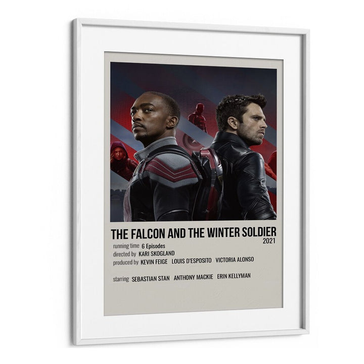 The Falcon And The Winter Soldier Movie Posters in White Frame With Mount