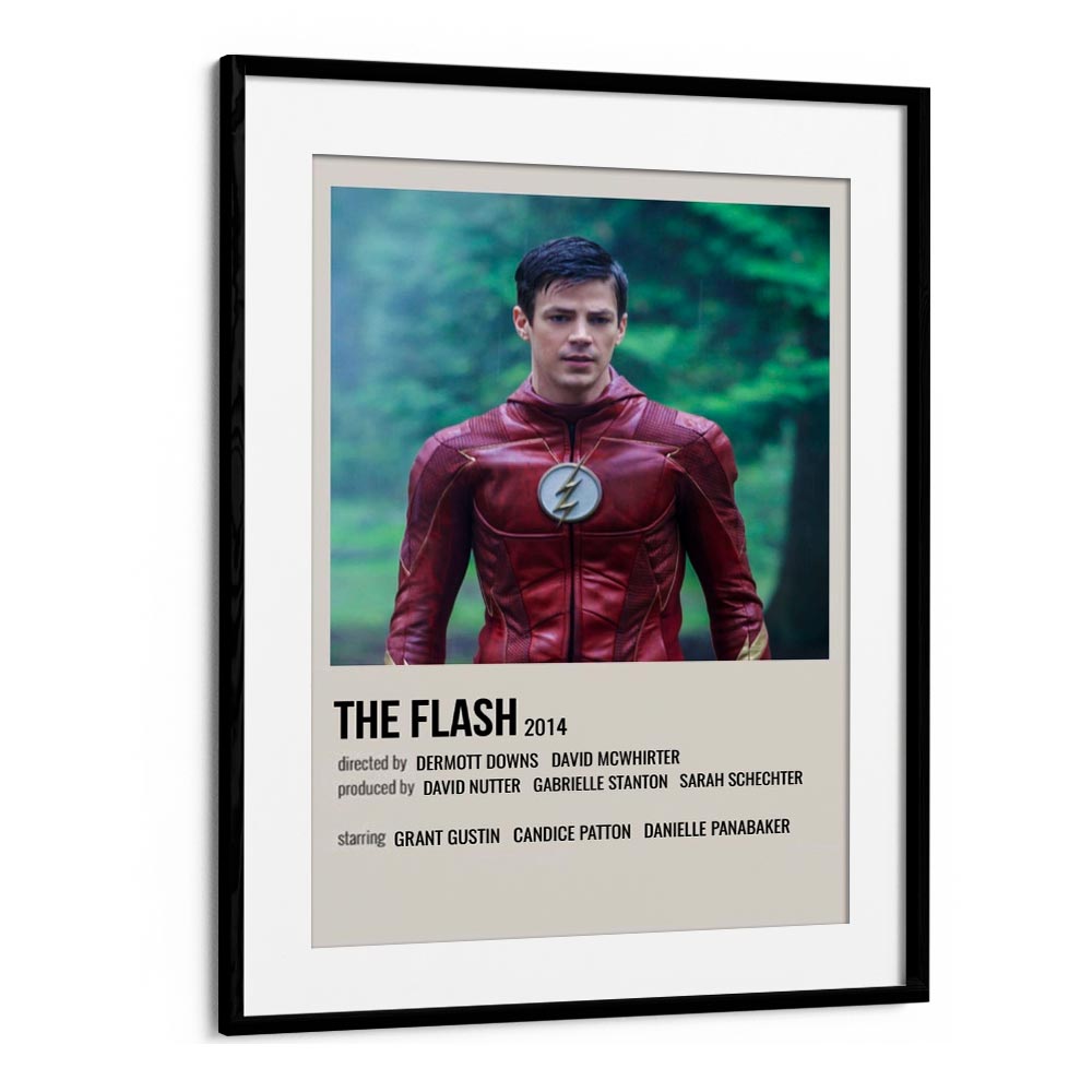 The Flash 2014 Movie Posters in Black Frame With Mount