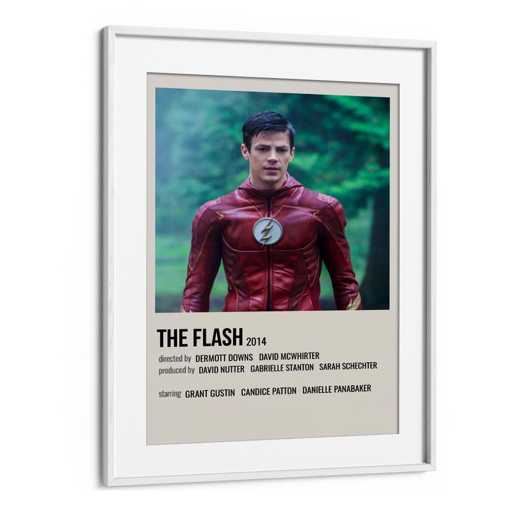 The Flash 2014 Movie Posters in White Frame With Mount