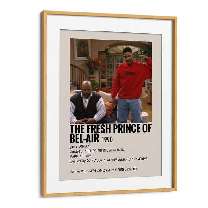 The Fresh Prince Of Bel-air 1990 Movie Posters in Oak Wood Frame With Mount