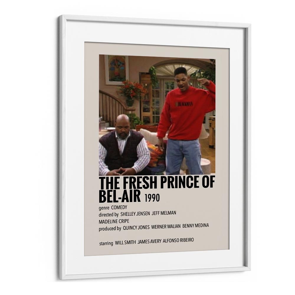 The Fresh Prince Of Bel-air 1990 Movie Posters in White Frame With Mount