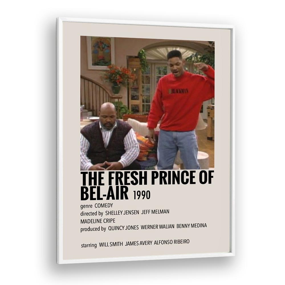 The Fresh Prince Of Bel-air 1990 Movie Posters in White Plain Frame