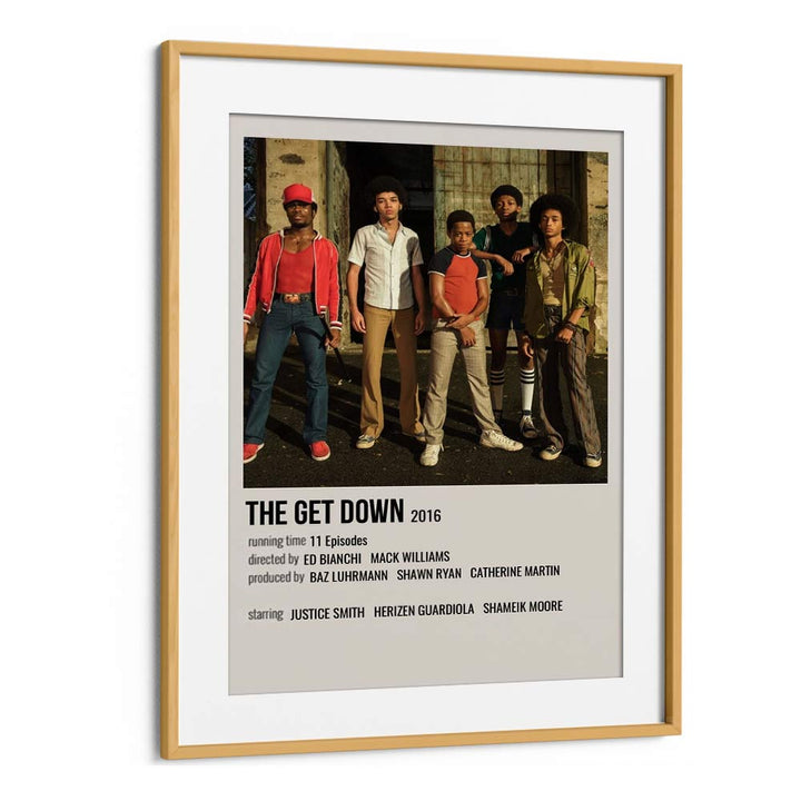 The Get Down 2016 Movie Posters in Oak Wood Frame With Mount