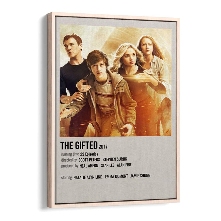 The Gifted 2017 Movie Posters in Oak Wood Floater Frame