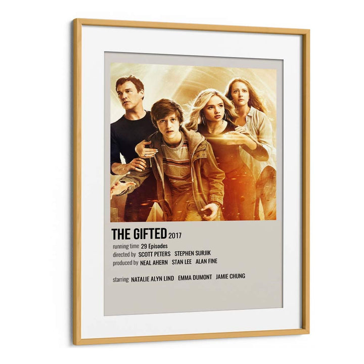 The Gifted 2017 Movie Posters in Oak Wood Frame With Mount