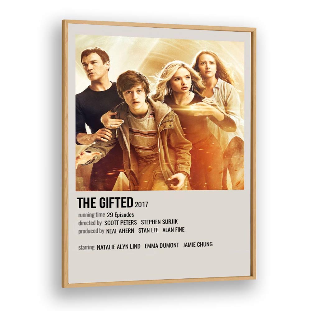 The Gifted 2017 Movie Posters in Oak Wood Plain Frame