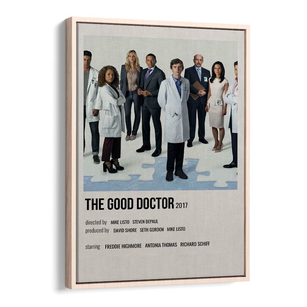 The Good Doctor 2017 Movie Posters in Oak Wood Floater Frame