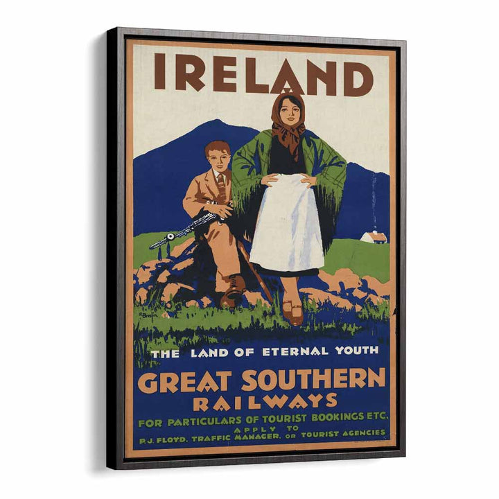 The Great Southern Railways-ireland  Travel Posters in Black Floater Frame