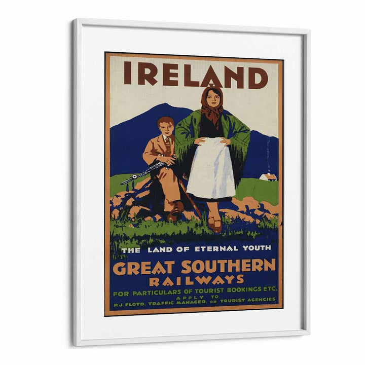 The Great Southern Railways-ireland  Travel Posters in White Frame With Mount