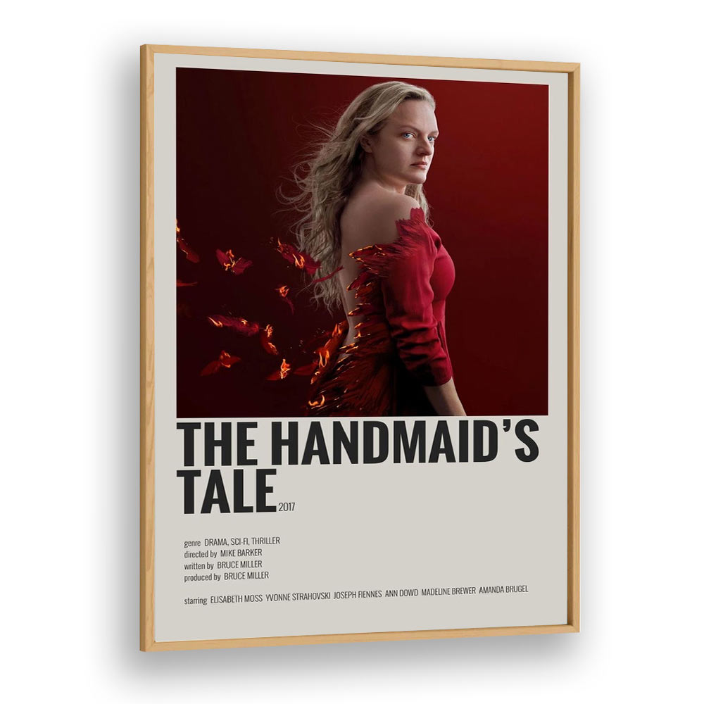 The Handmaids Tale 2017 Movie Posters in Oak Wood Plain Frame