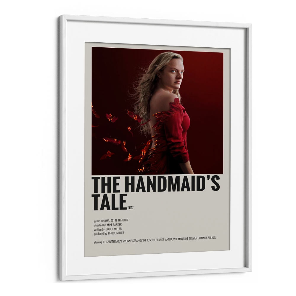 The Handmaids Tale 2017 Movie Posters in White Frame With Mount