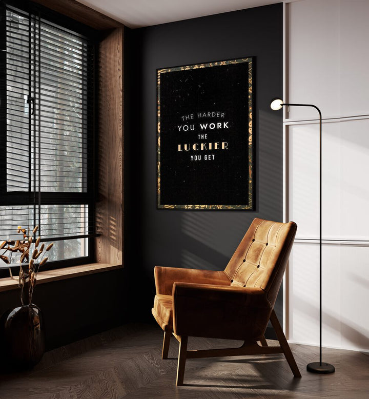 Inspire your space with "THE HARDER YOU WORK, QUOTES" poster, perfect for motivation and perseverance.