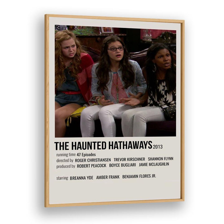 The Haunted Hathaways 2013 Movie Posters in Oak Wood Plain Frame