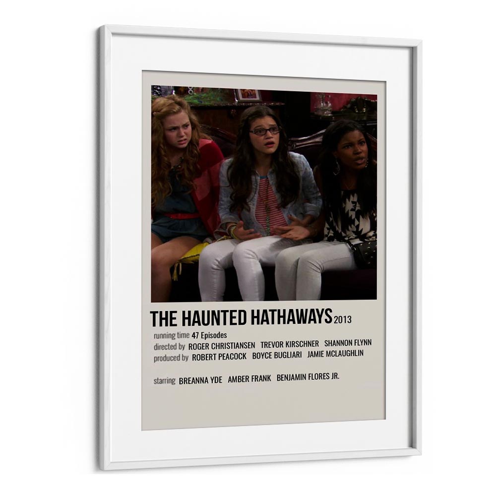 The Haunted Hathaways 2013 Movie Posters in White Frame With Mount