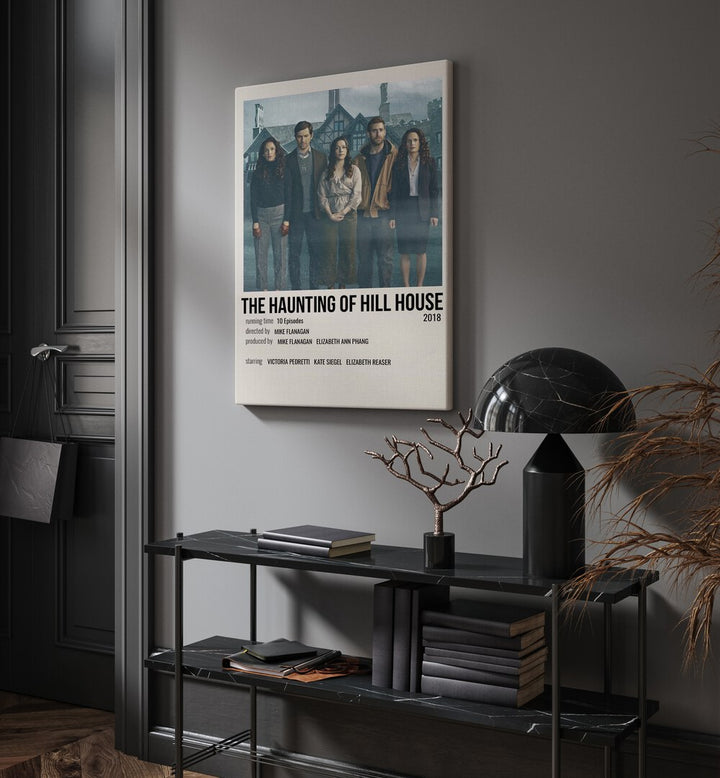 The Haunting Of Hill House 2018 ii Movie Posters in Gallery Wrap placed on a wall behind a table and beside a door