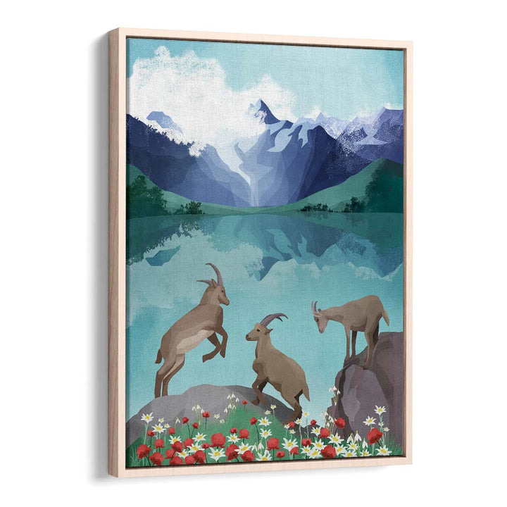 The Hills Are Alive By Goed Blauw Kids Room Art in Oak Wood Floater Frame