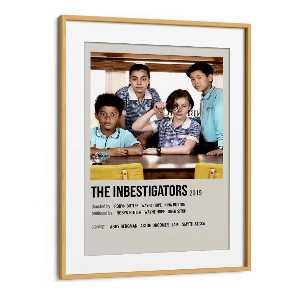 The Inbestigators 2019 Movie Posters in Oak Wood Frame With Mount