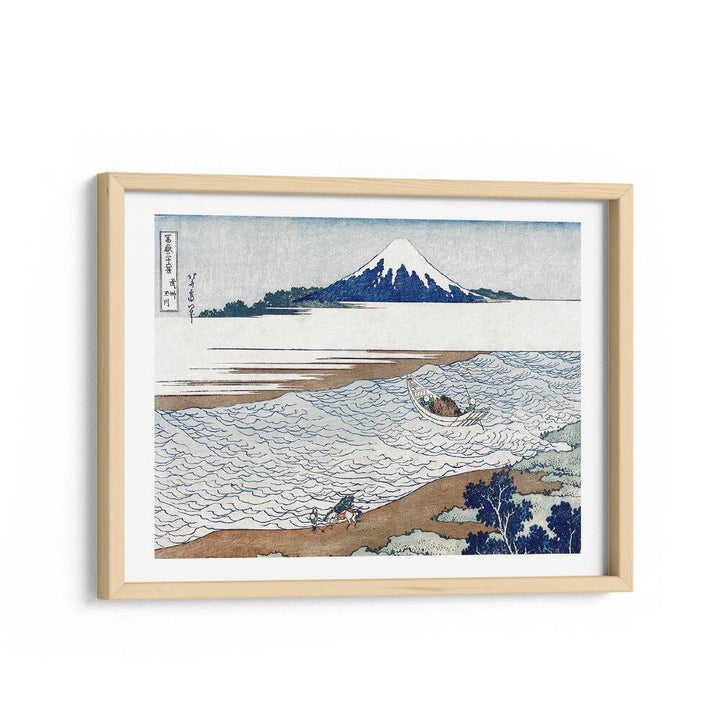 The Jewel River In Musashi 1830-1833 By Katsushika Hokusai Japanese Paintings in Oak Wood Frame With Mount