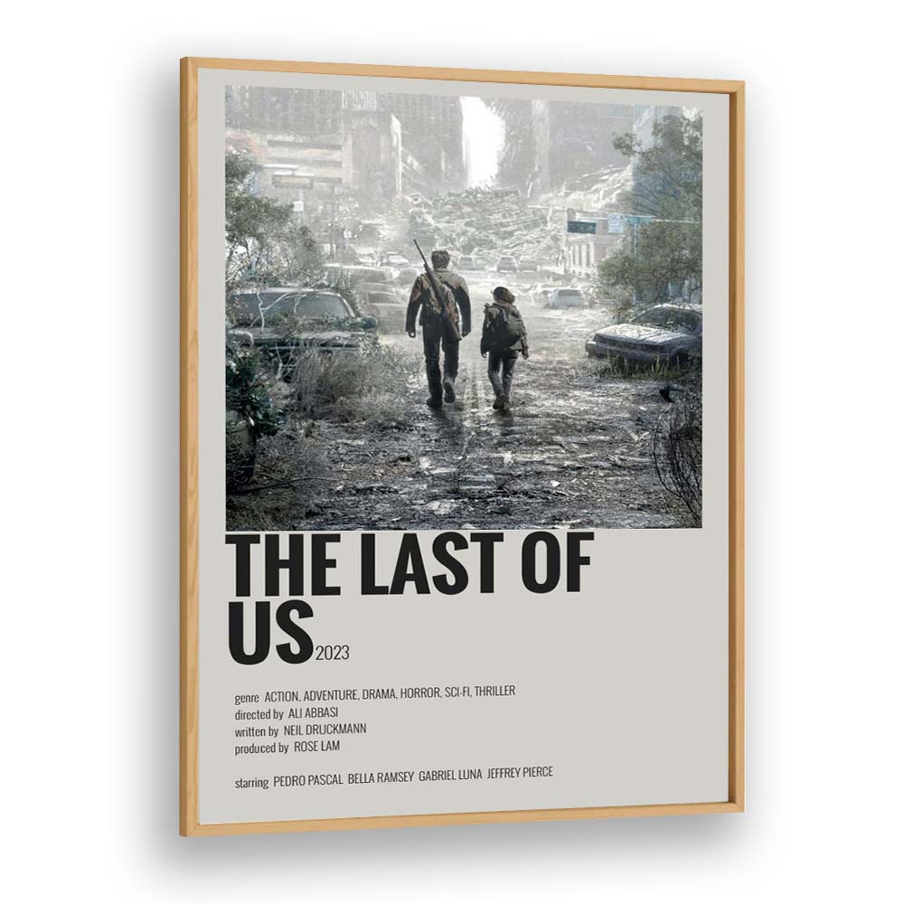 The Last Of Us 2023 Movie Posters in Oak Wood Plain Frame