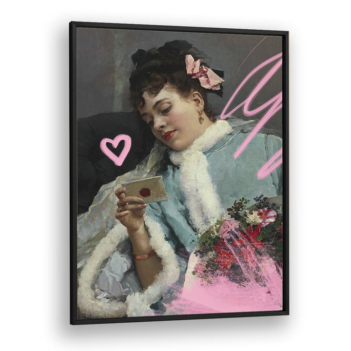 The Love Letter by Raimundo De Madrazo Grace Digital Art Co Altered Art Prints in Black Plain Frame