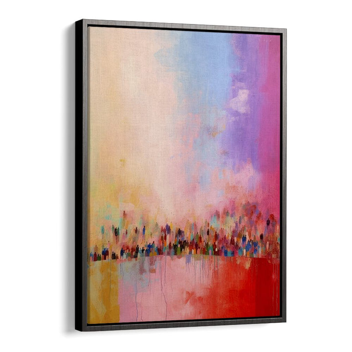 The Love in Us VI by Treechild Abstract Paintings in Black Floater Frame