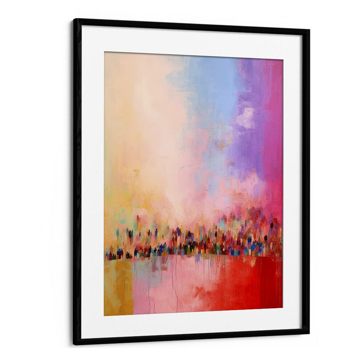 The Love in Us VI by Treechild Abstract Paintings in Black Frame With Mount