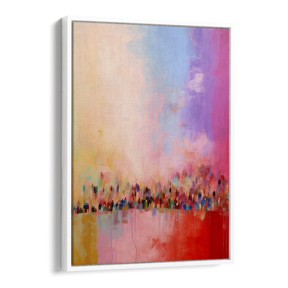 The Love in Us VI by Treechild Abstract Paintings in White Floater Frame