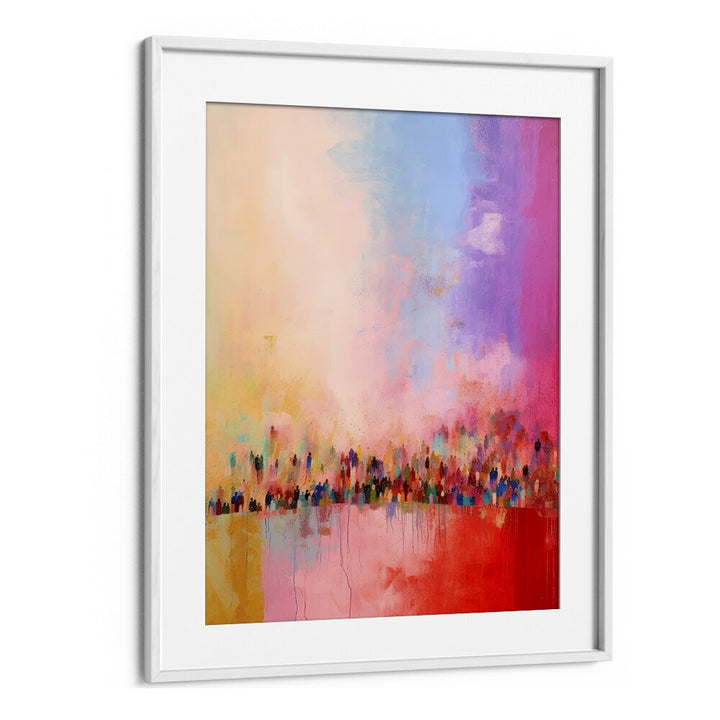 The Love in Us VI by Treechild Abstract Paintings in White Frame With Mount