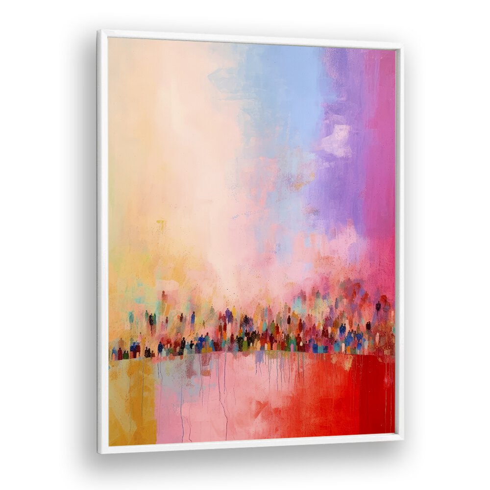 The Love in Us VI by Treechild Abstract Paintings in White Plain Frame